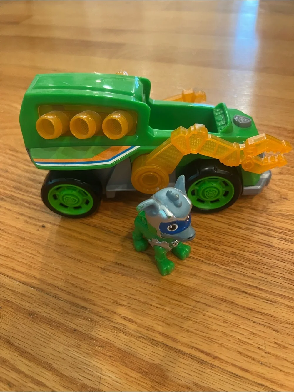 rocky mighty pups super paws paw patrol 6054652 deluxe vehicle figure characters